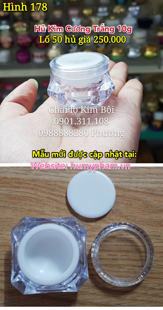 hủ đựng kem kim cương